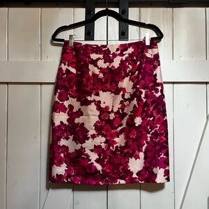 Kate Spade Pink Floral Pencil Skirt